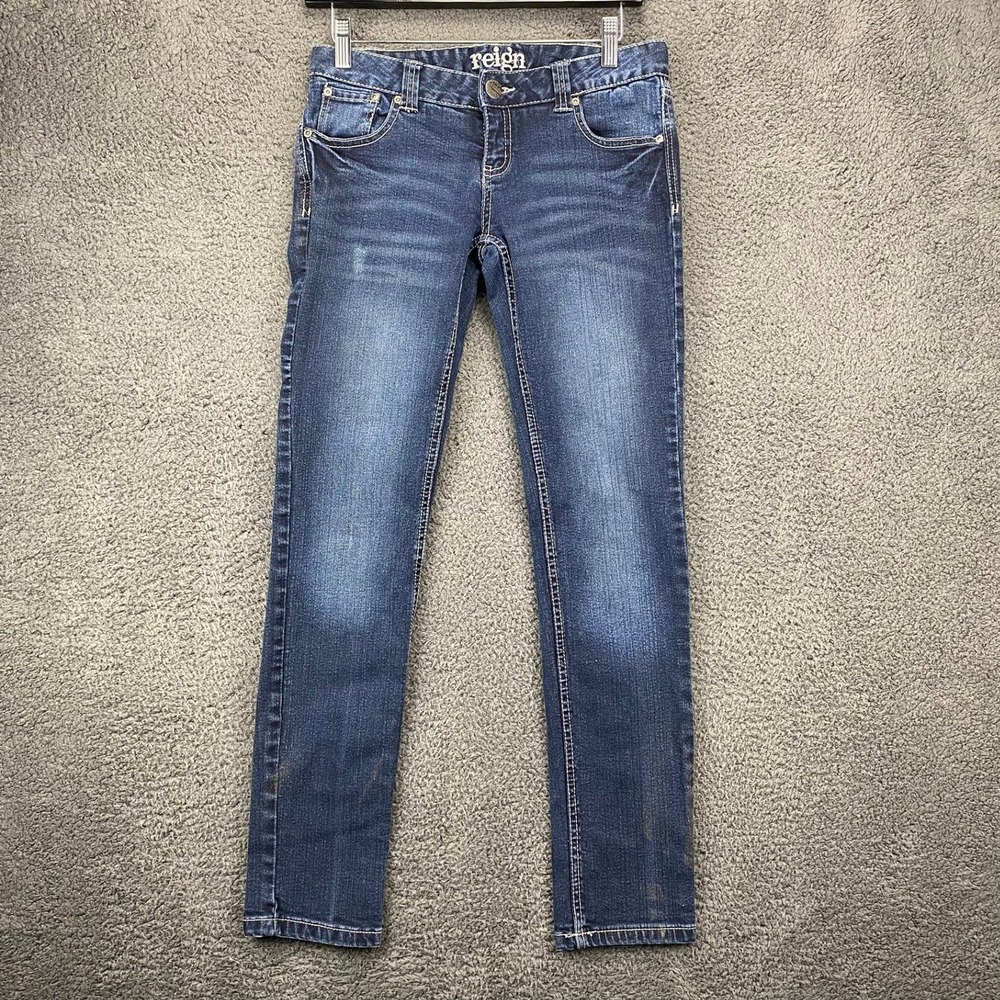 Reign Denim Jeans Slim Fit Dark Wash Cotton Blend Size 5